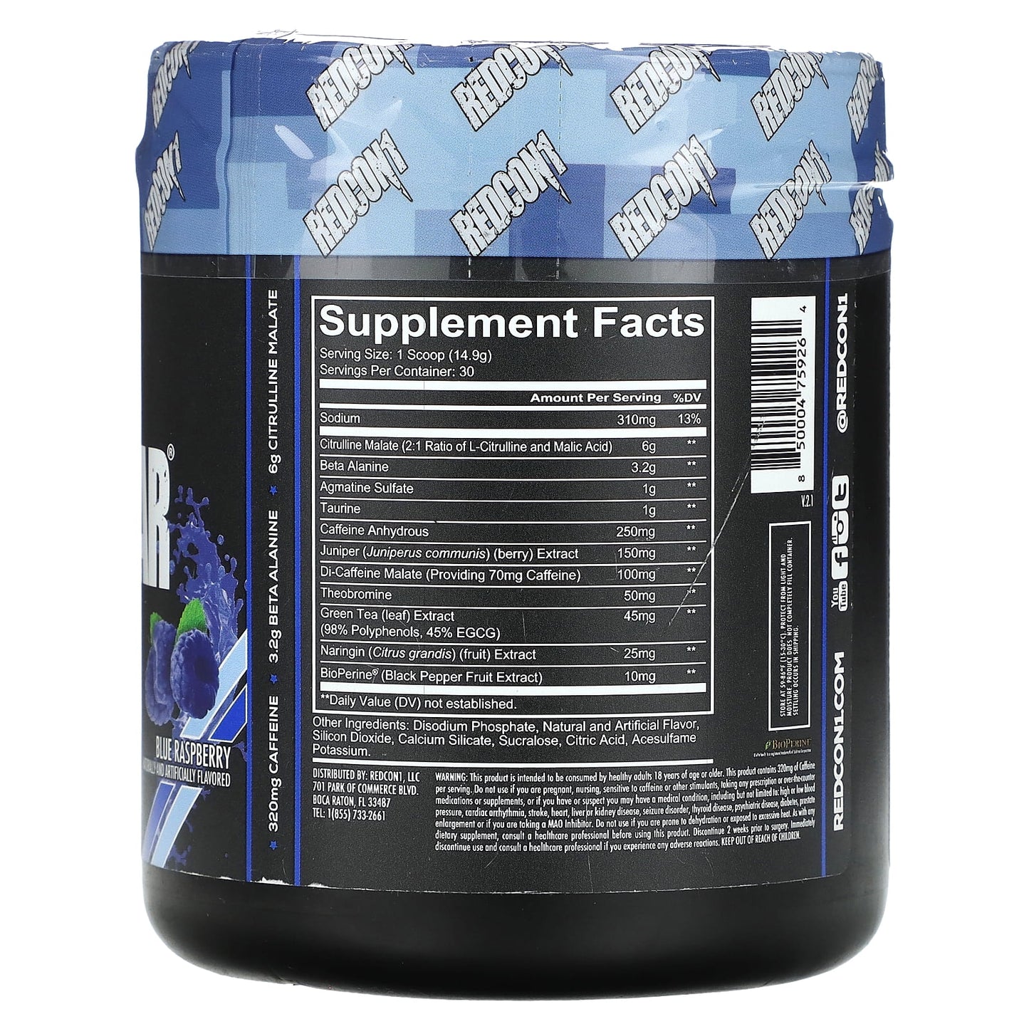 TOTAL WAR PRE-WORKOUT- Blue Raspberry