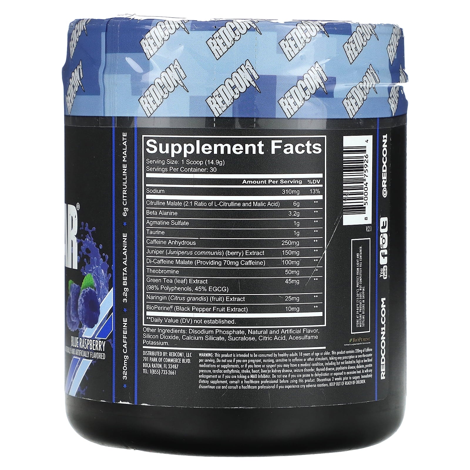 TOTAL WAR PRE-WORKOUT- Blue Raspberry