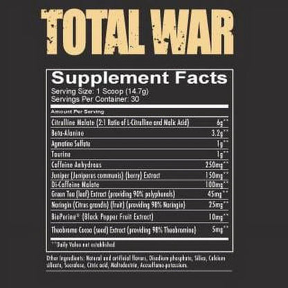 Total War Pre-Workout Powder, Strawberry Kiwi, 30 Servings